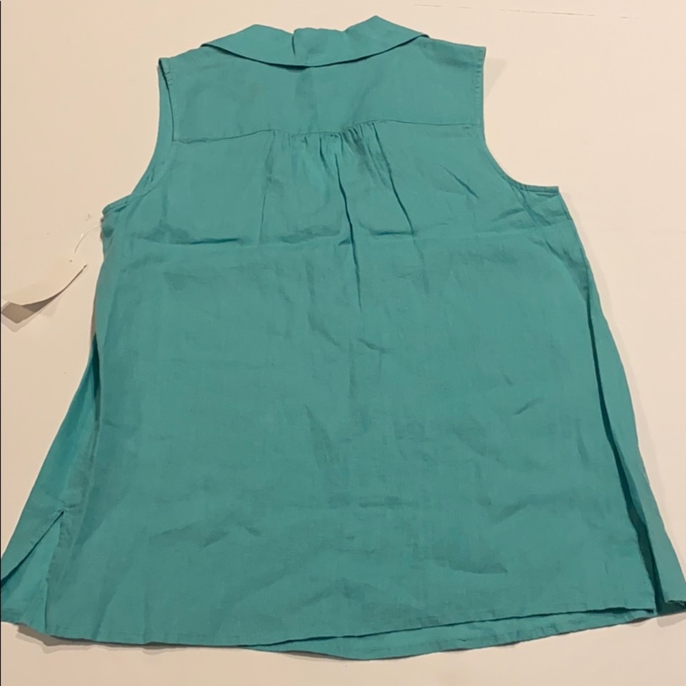 Vince Camuto Small Sleeveless V Neck Linen Blouse New Top (e) - Picture 5 of 8